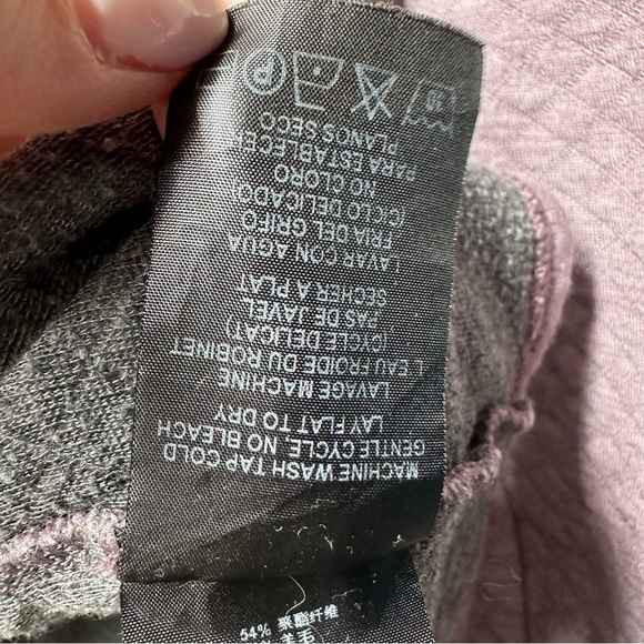 Kuhl Sweatshirt Women's L Top Purple Quilted Funnel Neck Pullover Outdoor Wool - Picture 7 of 13